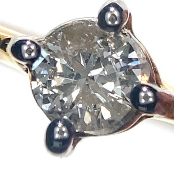 0.15 Ct Diamond Ring, 14K Gold Diamond Ring, Natural Diamond  Diamond .15ct Solid 14K Yellow Gold Ring